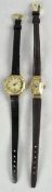 Two ladies gold plated cocktail wristwatches,