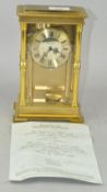 A limited edition brass cased clock, by Phalton Clock,