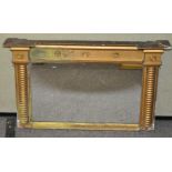 A gilt framed over mantel mirror,