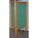 A large oak two fold screen,