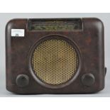 A vintage Bakelite Bush radio, DAC 90A serial number 73/7796B,