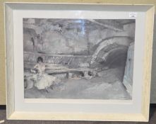 A large limited edition of 850 WW Print by W Russell Flint, proof, framed and glazed,