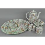 A Minton 'Hadon Hall' bone china part tea set,comprising teapot, teacups,