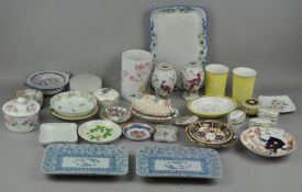 A collection of assorted ceramics, including a Crown Staffordshire pin dish,