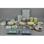 A collection of assorted ceramics, including a Crown Staffordshire pin dish,