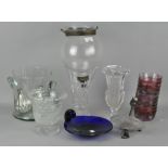 A collection of assorted glassware,