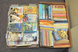 Two boxes of assorted books, mostly Enid Blyton,