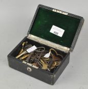 A box of 20+ clock keys,