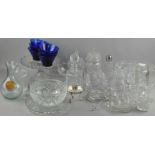 A large collection of assorted glassware, including sundae dishes, a decanter and more,