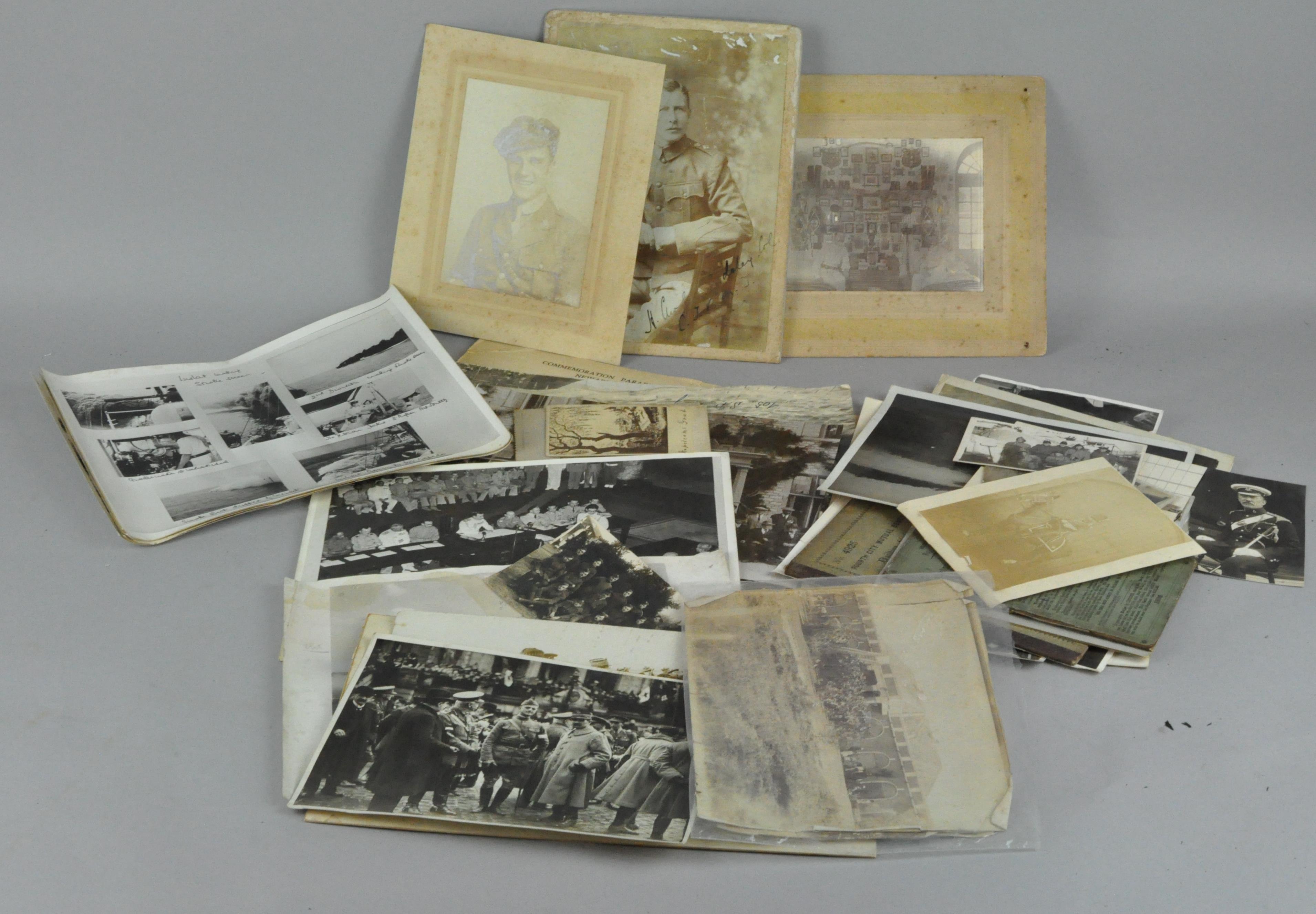 A collection of Military photographs Boer War, WWI and WWII interest,