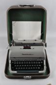 A Remington typewriter,