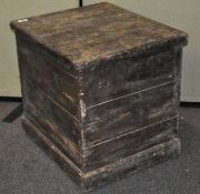 A wooden chart chest,
