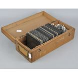 A box of early 1900's colour slides,
