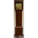 An oak long case clock, the brass dial inscribed Jon Farr/Tower Lane, Bristol,