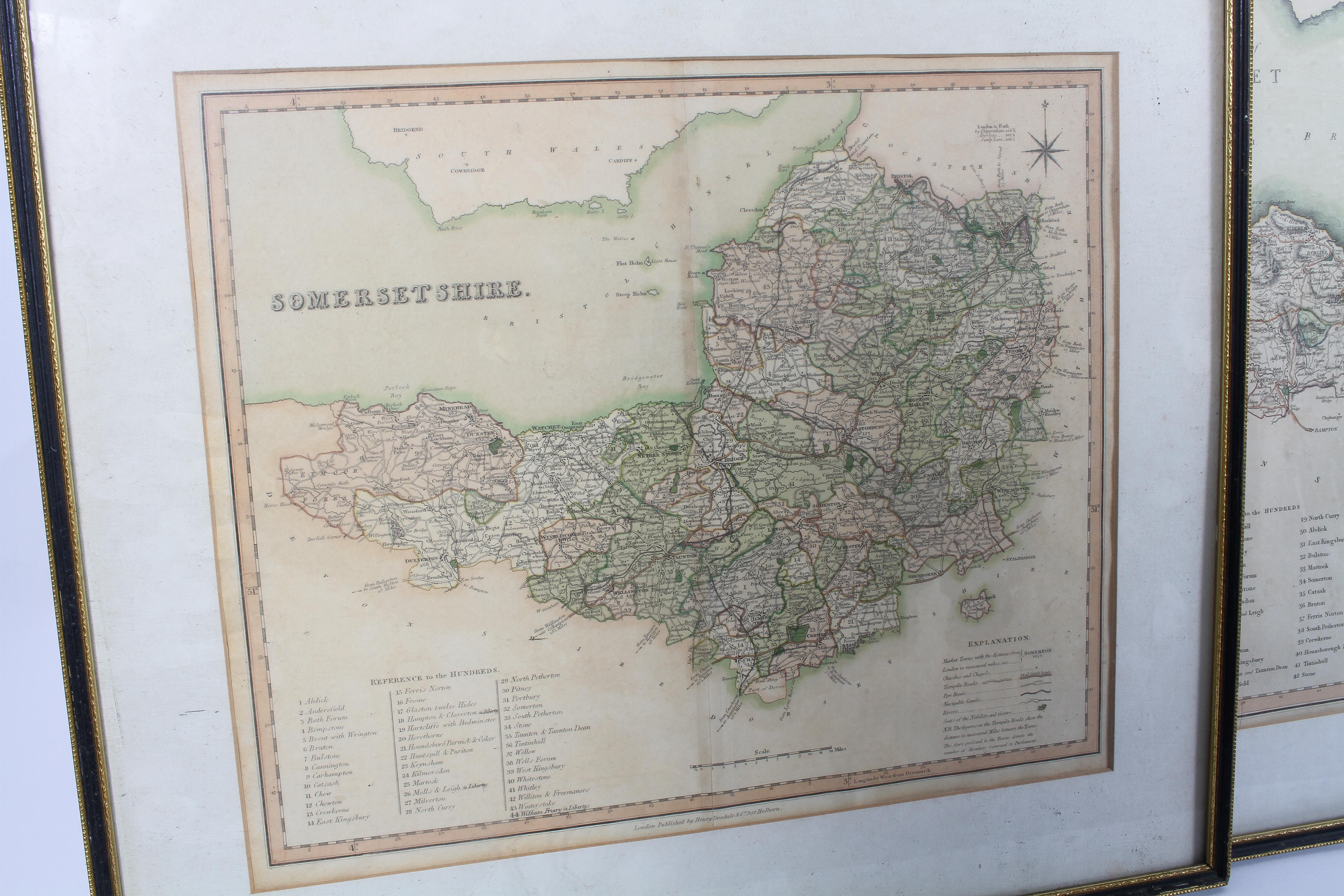 C Smith, A New Map of the County of Wiltshire and Somerset, 1804, - Image 2 of 4