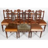 A set of four Victorian salon or dining chairs,