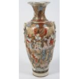 A large Japanese satsuma style vase,