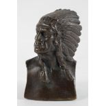 American School, Bust of a Native North American Chief, un-signed,