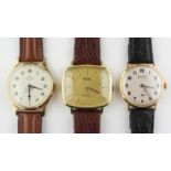 A collection of three wristwatches to include: A gold plated Avia mechanical watch