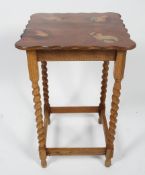 An Edwardian oak occasional table, early 20th century,