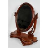 A Victorian mahogany toilet mirror,