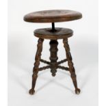 An American adjustable machinists stool,