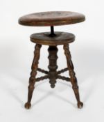 An American adjustable machinists stool,