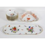 A collection of Herend, to include eleven dessert bowls in the 'Fruits and Flowers' pattern,