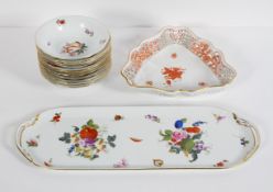 A collection of Herend, to include eleven dessert bowls in the 'Fruits and Flowers' pattern,