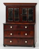 A Victorian mahogany miniature chest,