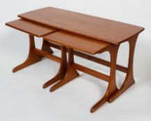 A teak nest of tables, possibly G-Plan,