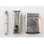 A late Victorian silver vesta case,