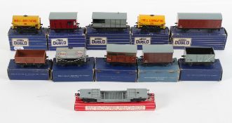 A collection of Hornby Dublo wagons, to include models 32040, 32082 x 2 (Shell Lubricating Oil),