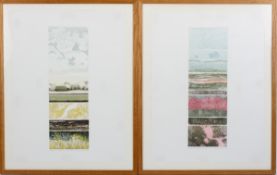 Brenda Martin, Spring and Summer Variations IV, a pair of limited edition prints,