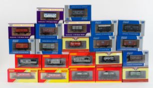 Severn Hornby 00 gauge wagons, together with twelve Dapol wagons and three Oxford Rail wagons,