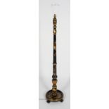 A George III style Japanned standard lamp,