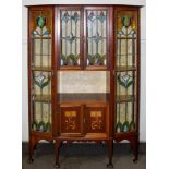 An Arts and Crafts display cabinet,