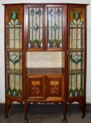 An Arts and Crafts display cabinet,