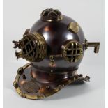 A reproduction Morse Diving Equipment, US Navy diving helmet, mark V,