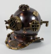 A reproduction Morse Diving Equipment, US Navy diving helmet, mark V,