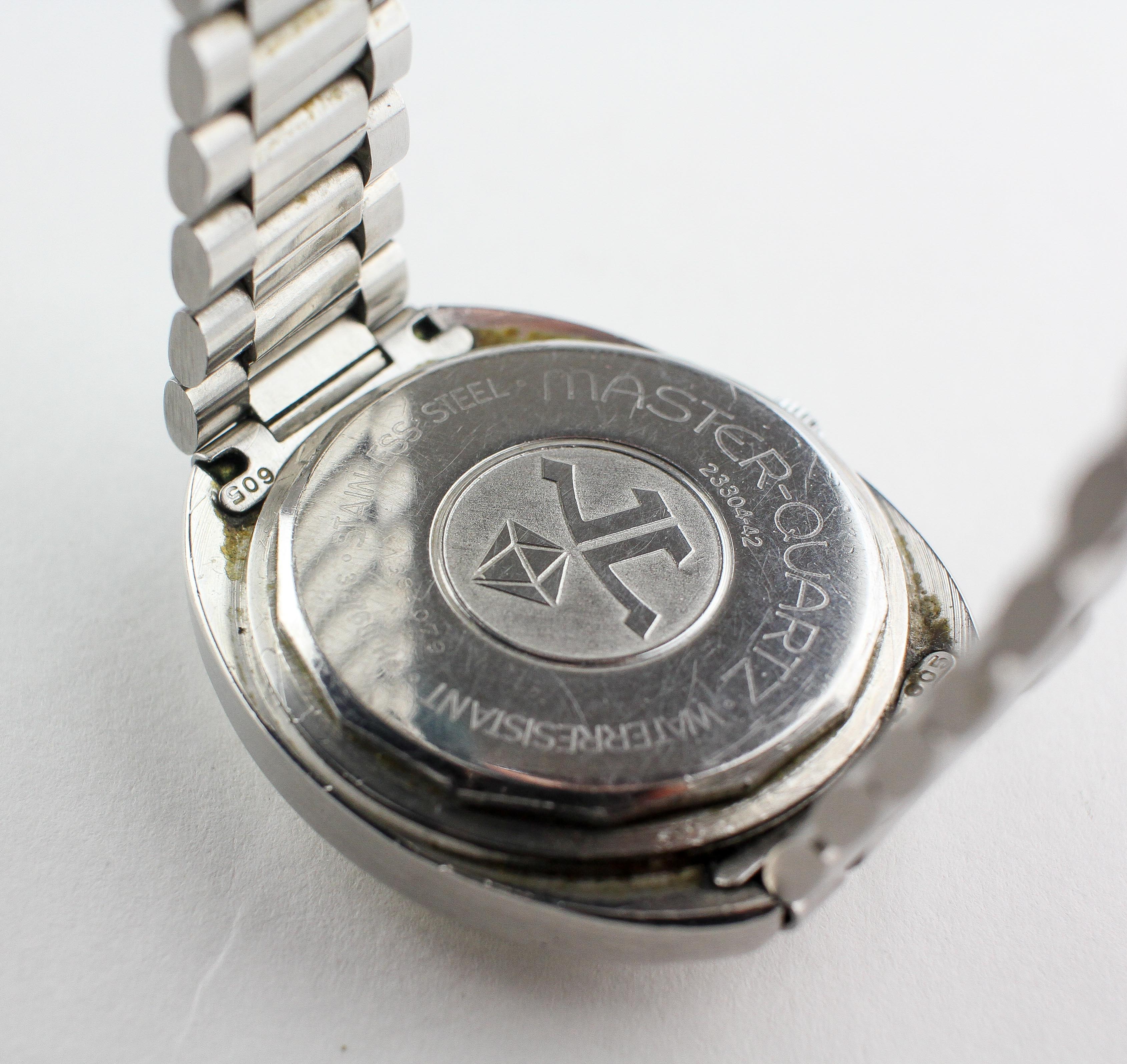 A stainless steel Jaeger le Coultre master quartz wristwatch. - Image 3 of 3