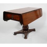 A 19th century mahogany drop leaf sofa table,