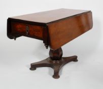 A 19th century mahogany drop leaf sofa table,