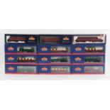 Twelve Bachmann Branch line 00 gauge coaches,