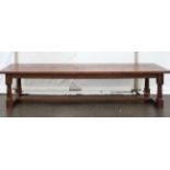 An oak refectory table,