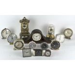 A group of various clocks, to include Smiths alarm,