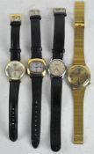 Four vintage watches, Joyas Super Delux 21, Seiko Hi Beat,