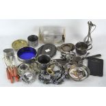 A collection of assorted items, to include silver plated wares,