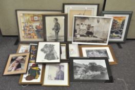 Assorted framed and glazed pictures and prints,