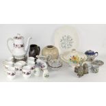 A Paragon coffee set together with other ceramics,
